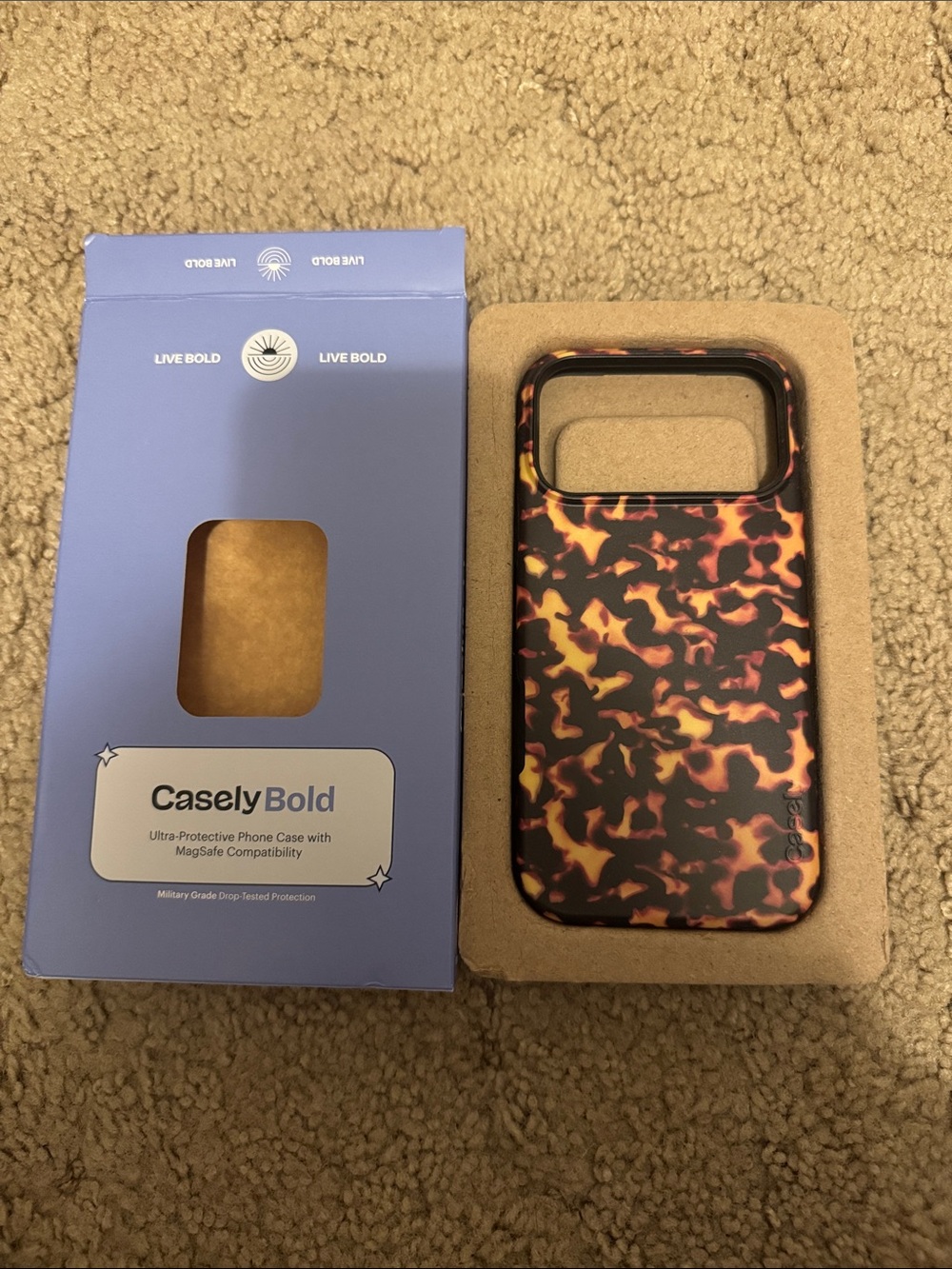 Casely Bold Tortoiseshell Phone Case - Black & Brown